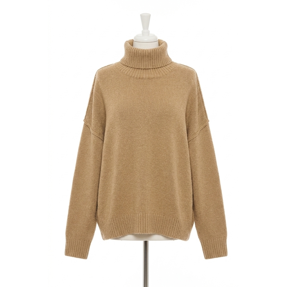 NEW PROMESA textured mock-neck sweater in brown